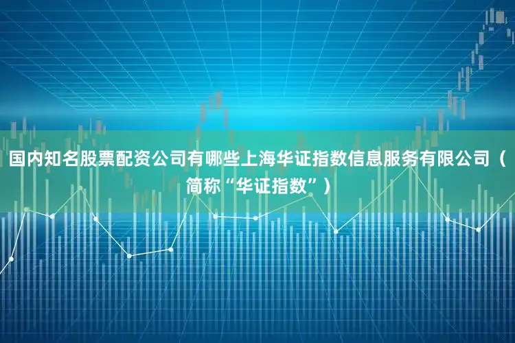 国内知名股票配资公司有哪些上海华证指数信息服务有限公司（简称“华证指数”）